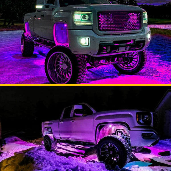 4pcs LED Rock Lights For Jeep Off-Road Truck UTV ATV Underbody Wheel Light-9 LEDs per Light