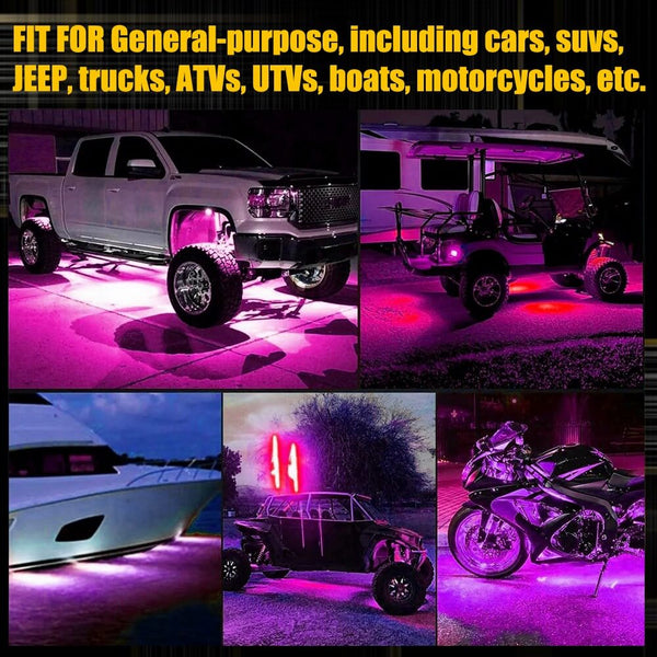 4pcs LED Rock Lights For Jeep Off-Road Truck UTV ATV Underbody Wheel Light-9 LEDs per Light