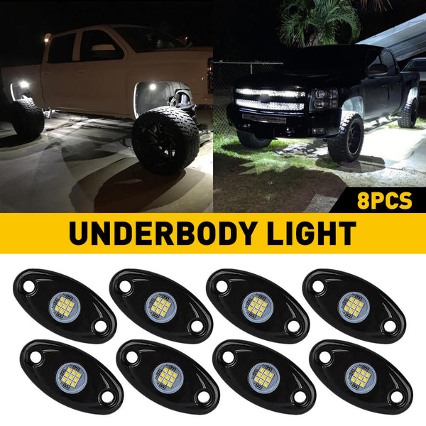 4pcs LED Rock Lights For Jeep Off-Road Truck UTV ATV Underbody Wheel Light-9 LEDs per Light