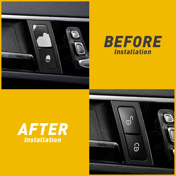 4PCS Master Window Switch Button Cover Cap For Mercedes-Benz C-Class W204 (07-14), E-Class W212(10-15) 4 Door