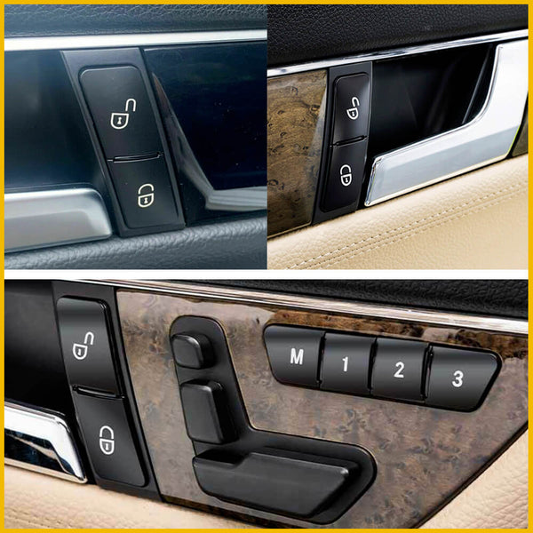 4PCS Master Window Switch Button Cover Cap For Mercedes-Benz C-Class W204 (07-14), E-Class W212(10-15) 4 Door