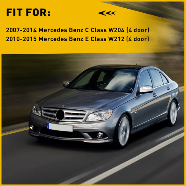 4PCS Master Window Switch Button Cover Cap For Mercedes-Benz C-Class W204 (07-14), E-Class W212(10-15) 4 Door