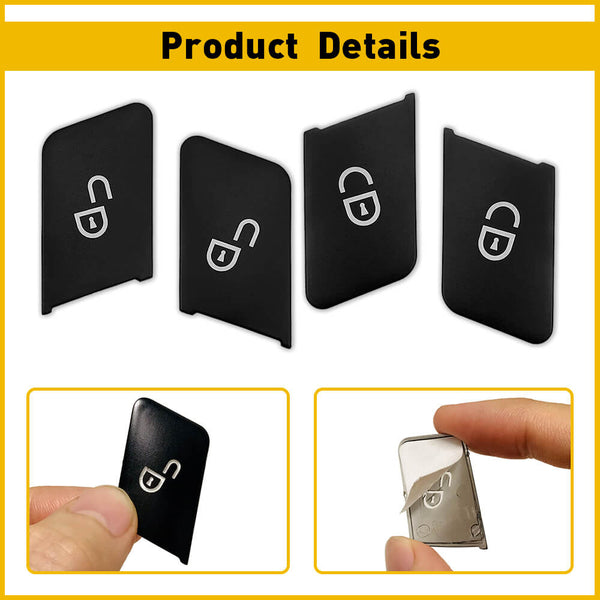 4PCS Master Window Switch Button Cover Cap For Mercedes-Benz C-Class W204 (07-14), E-Class W212(10-15) 4 Door