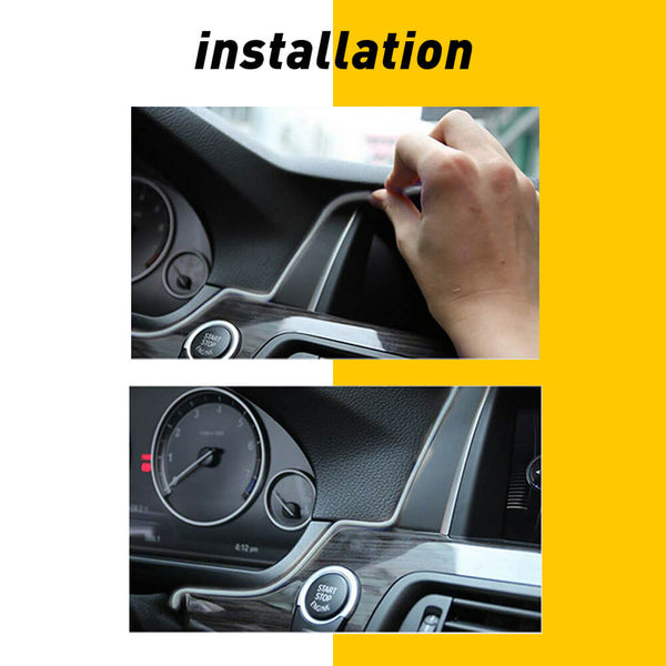 6.56FT Auto Car Interior Atmosphere Wire Strip Light LED Decor Lamp Accessories