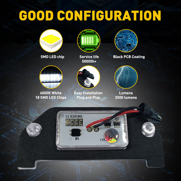 6000K White LED License Plate Light Kit For Dodge Charger Challenger Magnum Avenger Dart