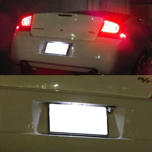 6000K White LED License Plate Light Kit For Dodge Charger Challenger Magnum Avenger Dart