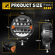 7 Inch LED Round Driving Light Waterproof Offroad Lights Pods Led Work Lights for Trucks Pickup Jeep Wrangler