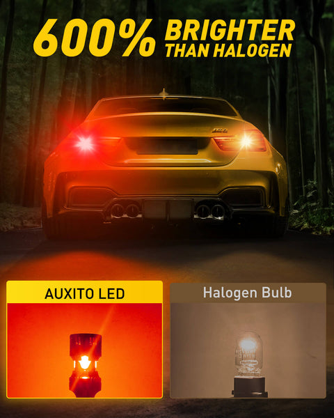 7440 7443 LED Bulbs Red with Built-in Resistor CANBUS Error Free Brake Lights, Tail Lights, Stop Lights, Turn Signal Lights