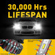 9006/HB4 LED Bulbs, 6500K White Fanless Lights, 300% Brighter