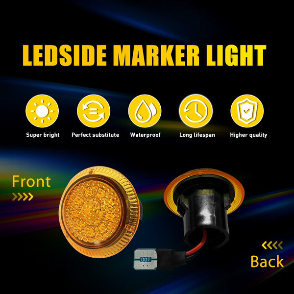 Amber LED Side Marker Light for Ford Transit Connect 2010-2021