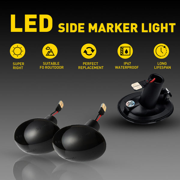 Amber LED Side Marker Light for Mini Cooper R56 Hatch 2006-2013 & R55 Clubman 2007-2014