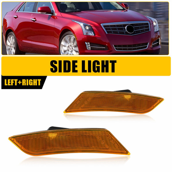 Amber LED Side Marker Light Housing for Cadillac ATS 2013-2014 & XT5 2017-2024, Front