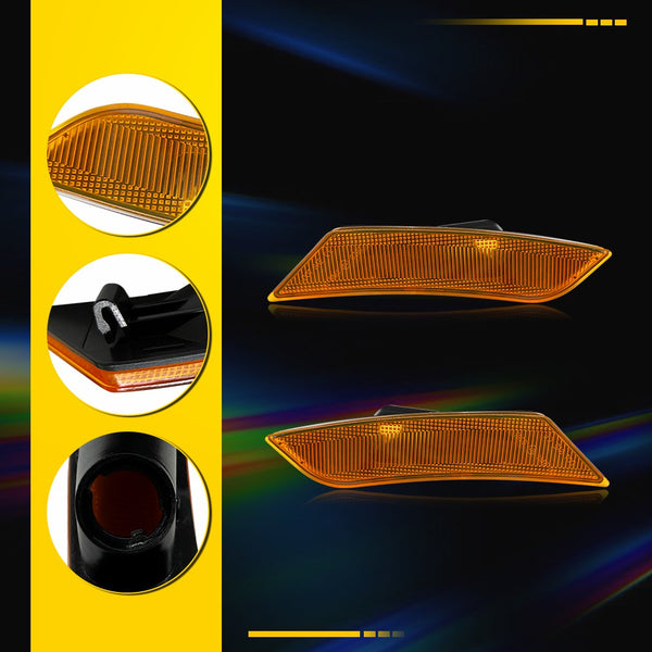 Amber LED Side Marker Light Housing for Cadillac ATS 2013-2014 & XT5 2017-2024, Front