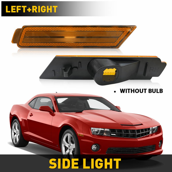 Amber LED Side Marker Light Reflector for Chevrolet Camaro 2010-2015, Front Bumper