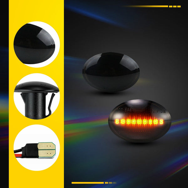 Amber Sequential LED Side Marker Light for Maserati GranTurismo 2007-2019, Front