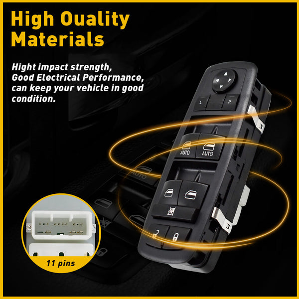 aster Power Window Control Switch for 2011-2013 Jeep Grand Cherokee Dodge DURANGO 11Pin