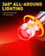 AUXITO 1156 LED Bulb Red 400% Super Bright 7506 BA15S P21W LED Replacement with Projector for Taill Brake Backup Reverse DRL Signal Parking Lights