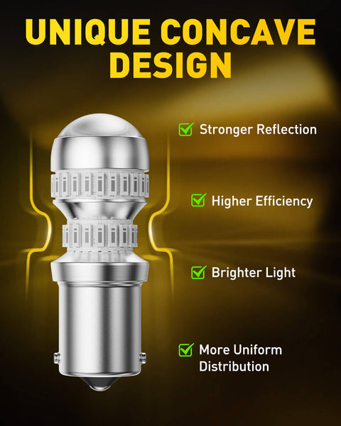 AUXITO 1156 LED Bulb Red 400% Super Bright 7506 BA15S P21W LED Replacement with Projector for Taill Brake Backup Reverse DRL Signal Parking Lights