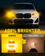 AUXITO 1156 LED Bulbs Amber Yellow 400% Super Bright 7506 BA15S P21W LED Bulb with Projector for Front Rear LED Turn Signal Bulb DRL Marker Blinker Parking Lights