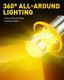 AUXITO 1156 LED Bulbs Amber Yellow 400% Super Bright 7506 BA15S P21W LED Bulb with Projector for Front Rear LED Turn Signal Bulb DRL Marker Blinker Parking Lights