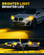 AUXITO 1156 LED Bulbs Amber Yellow 400% Super Bright 7506 BA15S P21W LED Bulb with Projector for Front Rear LED Turn Signal Bulb DRL Marker Blinker Parking Lights