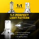 AUXITO 2024 Upgraded H4 9003 LED Headlight Bulb, 800% Super Bright, 6500K White Wireless H4 LED Bulbs, 9003 Headlight Bulb with Fan, Pack of 2