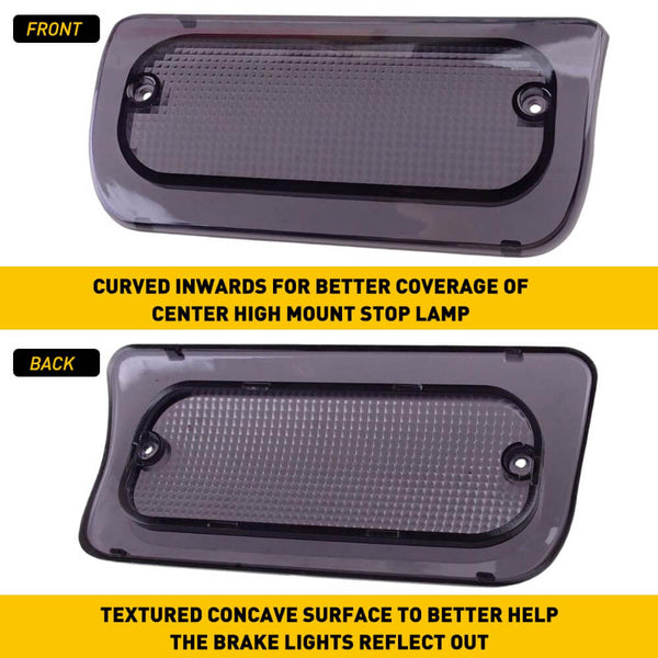 AUXITO 3rd Brake Light Lens Cover Fits 1994-2004 Chevy S-10, GMC Sonoma (Extended Cab Only)