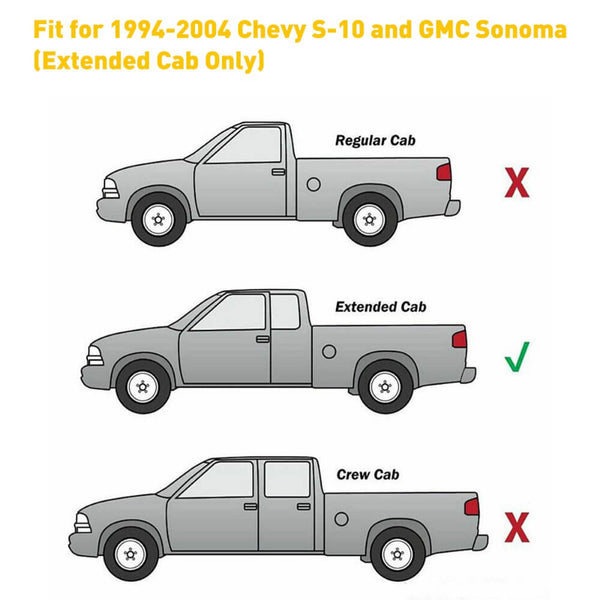 AUXITO 3rd Brake Light Lens Cover Fits 1994-2004 Chevy S-10, GMC Sonoma (Extended Cab Only)