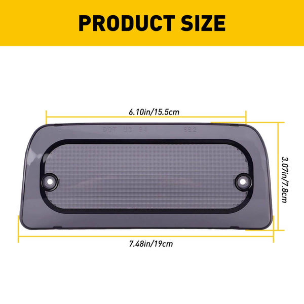 Red Third Brake Light Lens For Chevy S-10 & GMC Sonoma Extended Cab, 1994-2004, Direct Replacement 16520288