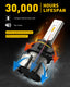AUXITO 5202 LED Fog Light Bulbs, 3000K Amber Yellow 6000 Lumen Plug And Play,
