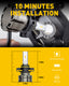 AUXITO 5202 LED Fog Light Bulbs, 3000K Amber Yellow 6000 Lumen Plug And Play,