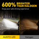 AUXITO 9005 Headlight Bulbs, 6000K White, 600% Brighter 9005 LED Bulb for High Beam Low Beam, HB3 LED Headlight Bulb, Pack of 2