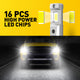 AUXITO 9005 Headlight Bulbs, 6000K White, 600% Brighter 9005 LED Bulb for High Beam Low Beam, HB3 LED Headlight Bulb, Pack of 2
