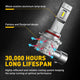 AUXITO 9005 LED Fog Light Bulb Fanless, 40W 6000LM High Brightness, 6500K Cool White, CSP LED Chips