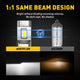 AUXITO 9005 LED Fog Light Bulb Fanless, 40W 6000LM High Brightness, 6500K Cool White, CSP LED Chips