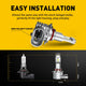 AUXITO 9005 LED Fog Light Bulb Fanless, 40W 6000LM High Brightness, 6500K Cool White, CSP LED Chips