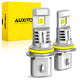 AUXITO 9007 Led Headlight Bulbs, 30000LM 800% Brighter 6500K Cool White, 9007 Headlamp Bulb, Wireless 1:1 Mini Size for HB5 LED Bulb, Pack of 2