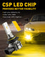 AUXITO 9145 9140 H10 LED Fog Light Bulbs, Fanless Design, 6000 Lumens 3000K Golden Yellow 300% Brightness