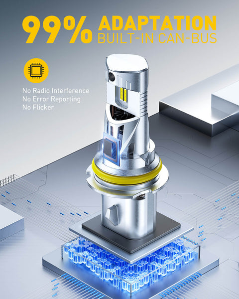 AUXITO A1 Ultra Series 9007 HB5 LED Headlight Bulbs, 24000LM 150W, Direct Plug-in Design