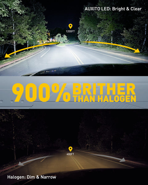 AUXITO A1 Ultra Series H13 9008 LED Headlight Bulbs, 24000LM 150W, Direct Plug-in Design