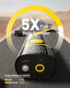 AUXITO A502 Dual Cylinder Cordless Tire Inflator 150 PSI, 12VDC /Battery Powered Air Compressor, 30W Fast Charging