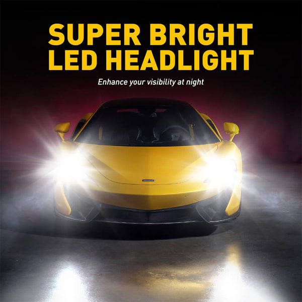 AUXITO B7 Series H4/9003 LED Headlight Bulbs, Fanless