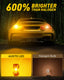 AUXITO CANBUS 1157 LED Bulbs Amber Yellow with Built-in Resistor 2057 2357 7528 BAY15D P21/5W Anti-Hyper Flash Error Free Front Rear Turn Signal Lights Blinker Marker DRL Parking Lights