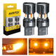 AUXITO CANBUS 7440 LED Bulbs Amber Yellow 4000 Lumens for Turn Signal Lights with Built-in Resistor Anti Hyper Flash 7440NA T20 7441 W21W WY21W Blinker Bulb Replacement