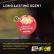 AUXITO Car Air Freshener Hanging Paper Long-Lasting Fragrance Sandalwood Bergamot Lemon Scent - 4pcs