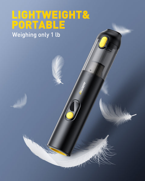 AUXITO Cordless Car Vacuum 14000Pa Cleaner | Mini Compact 5-in-1 Vacuum Blower Inflator for Car, Office Desk, Keyboards