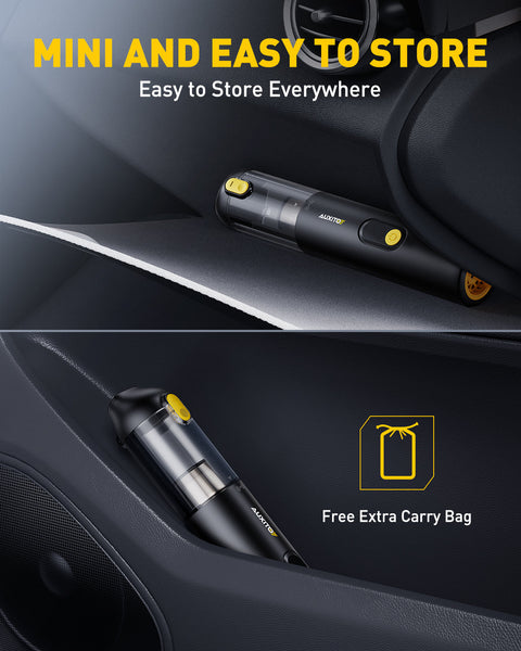 AUXITO Cordless Car Vacuum 14000Pa Cleaner | Mini Compact 5-in-1 Vacuum Blower Inflator for Car, Office Desk, Keyboards