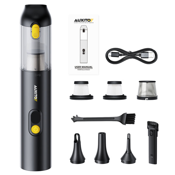 AUXITO Cordless Car Vacuum 14000Pa Cleaner | Mini Compact Vacuum Blower Inflator for Car, Office Desk, Keyboards
