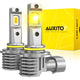 AUXITO H10 9140 9145 LED Fog Lights, 6500K Cool White, 600% Brighter, Mini Size, Plug & Play