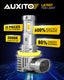 AUXITO H11/H8/H16 LED Fog Light Bulbs, 3000K Amber Yellow, 600% Brighter, Fanless Mini Size, Plug and Play, Pack of 2